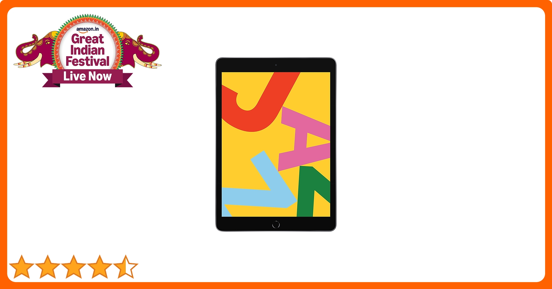 Apple iPad (10.2-inch(25.9cm), Wi-Fi, 128GB) - Space Grey